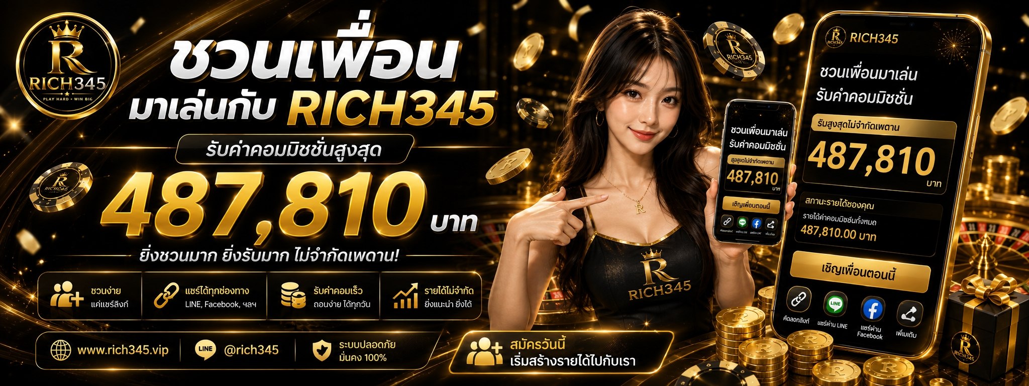 ชวนเพื่อน รับเงิน แชร์ลิงก์ง่าย ๆ ยิ่งชวน ยิ่งได้
